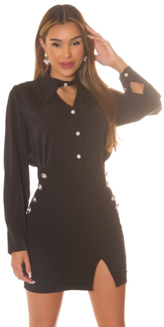 Musthave blouse with pearl details Black